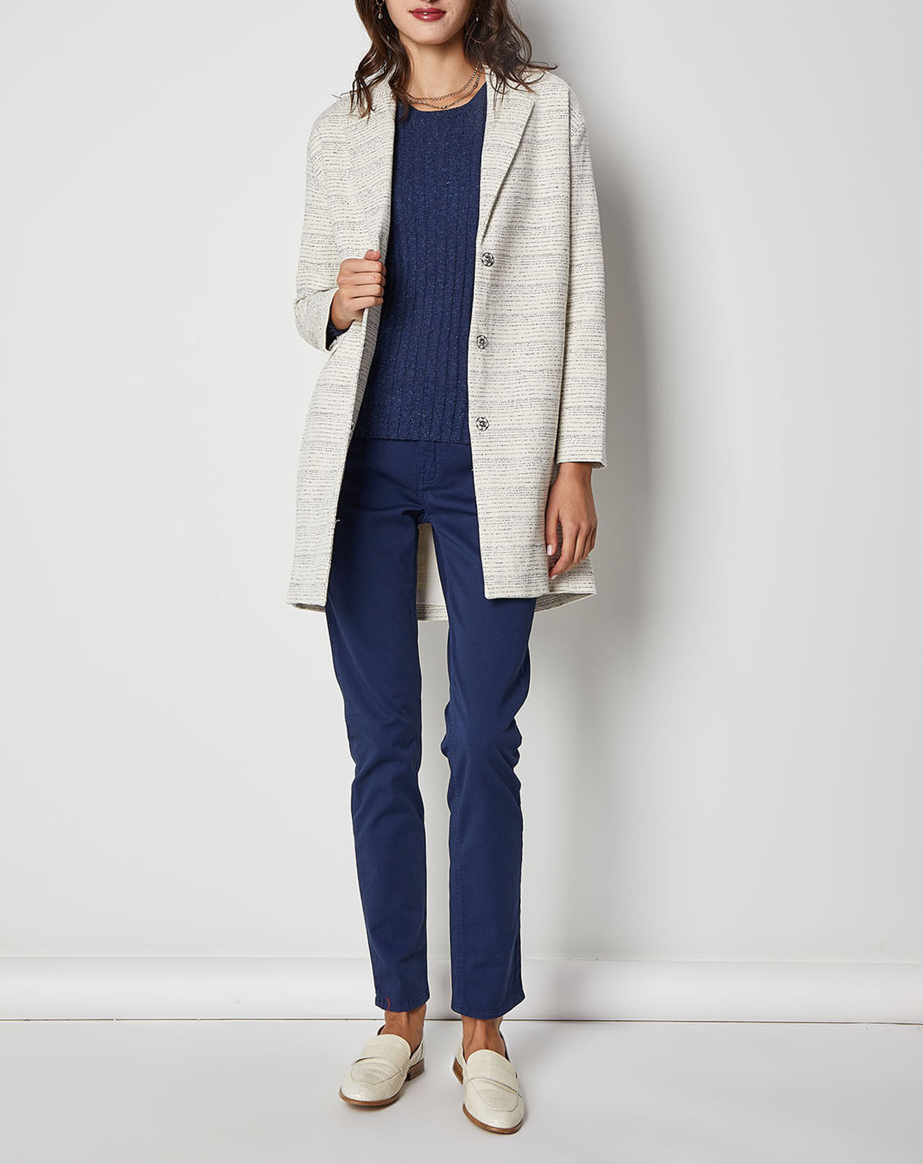 Swildens Manteau Qoeil blanc/bleu