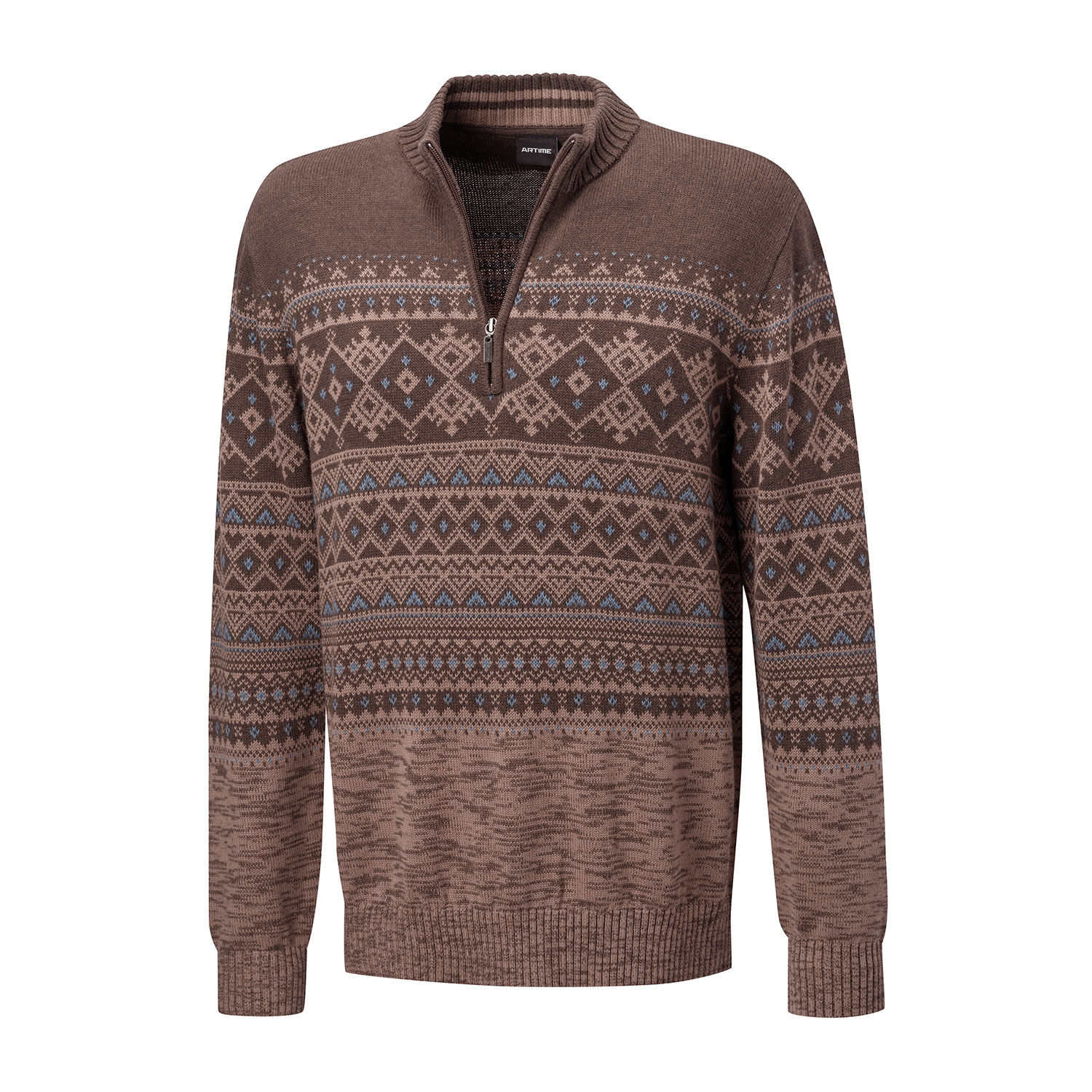 Norweger-Pullover mit Troyerkragen
