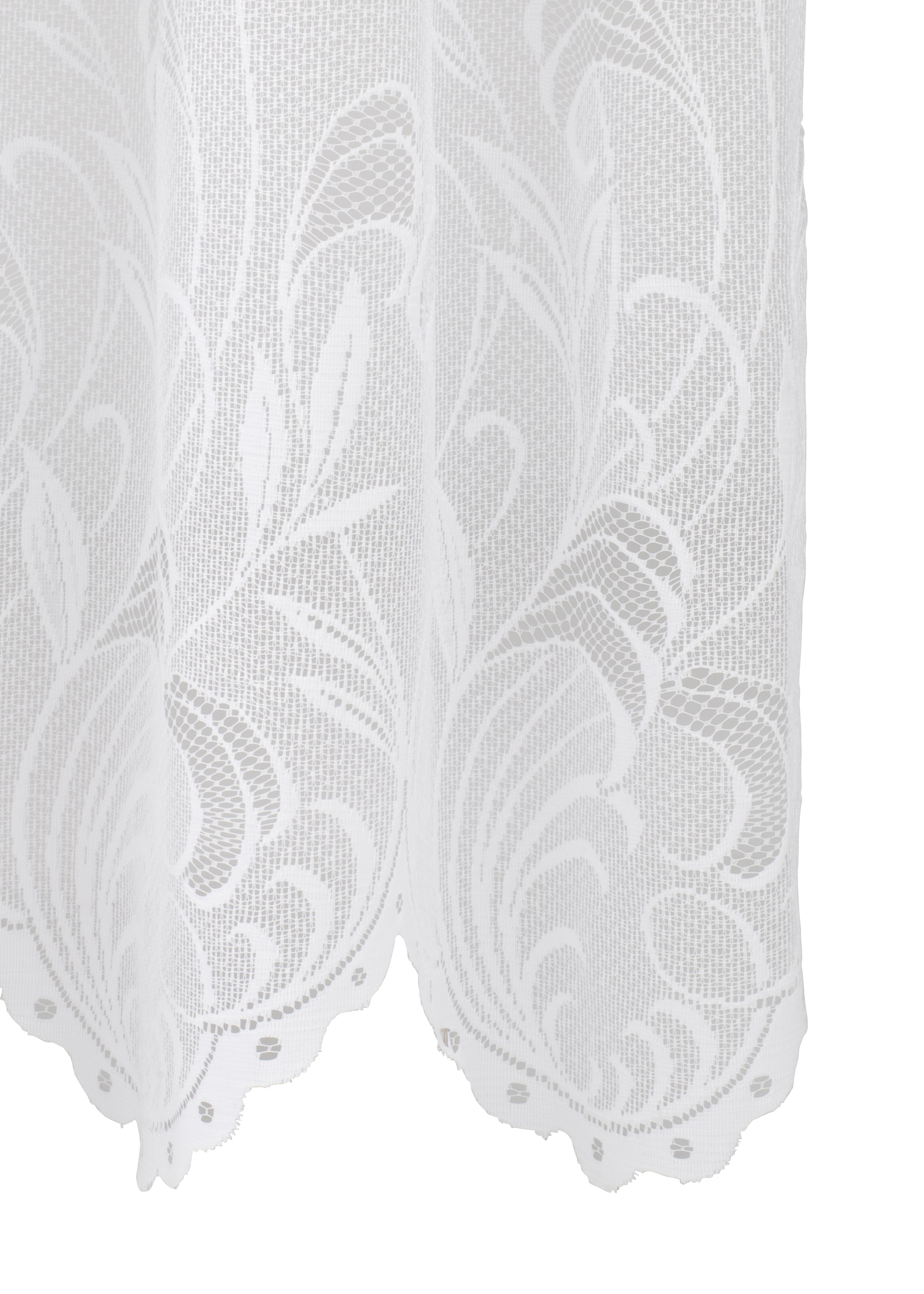 Weckbrodt Gardine »Jacqu« Kräuselband 1 Stk. tlg. feste Falten, Jacquard, halbtransparent, Bordüre, nach Mass, Store