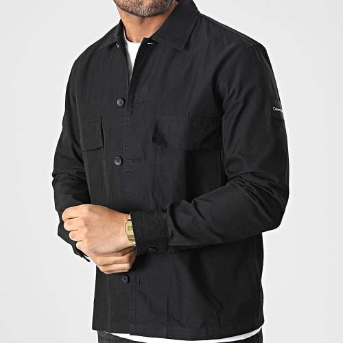Chemise Manches Longues Cotton Nylon Overshirt 9920 Noir