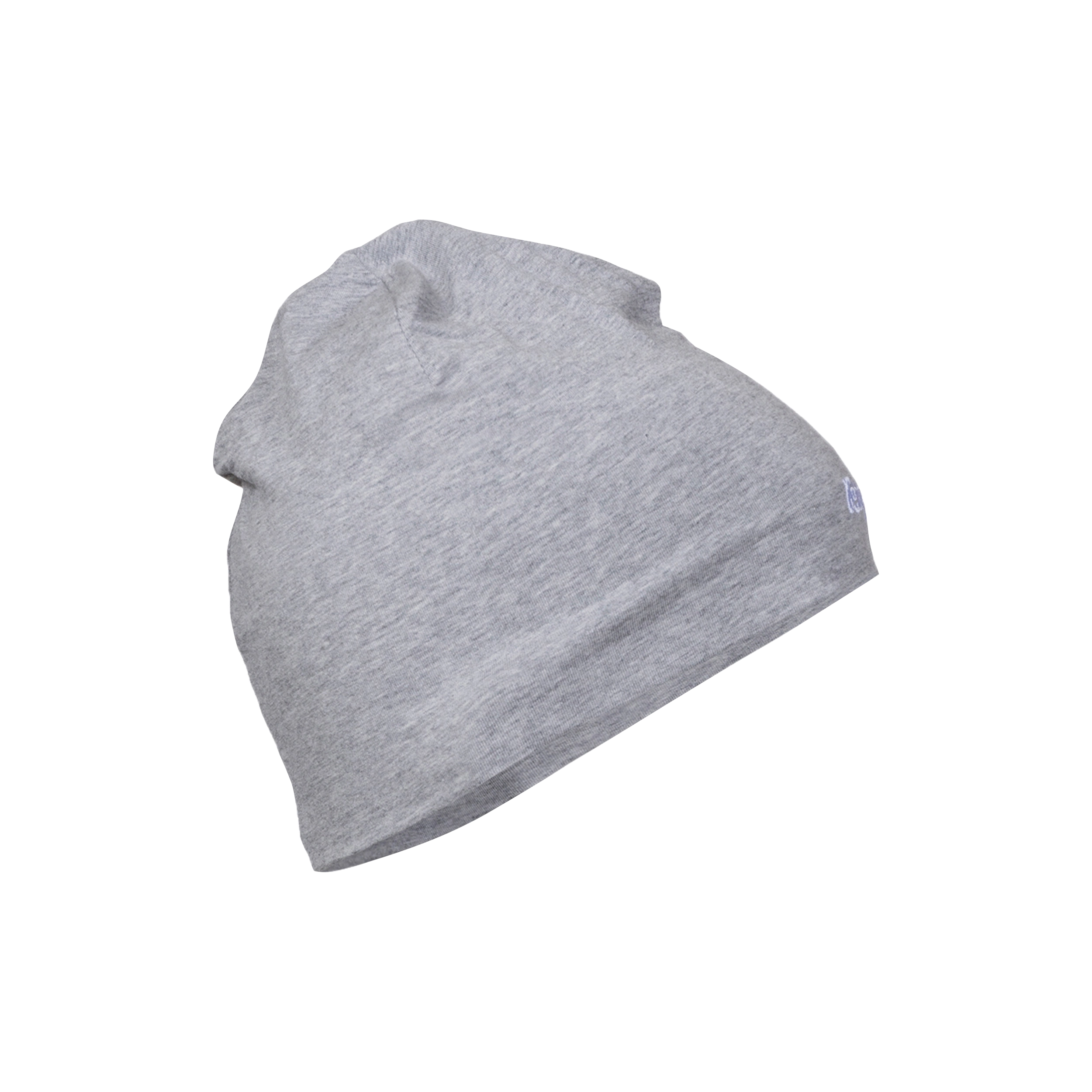 Kids Cotton Beanie Grey Melange