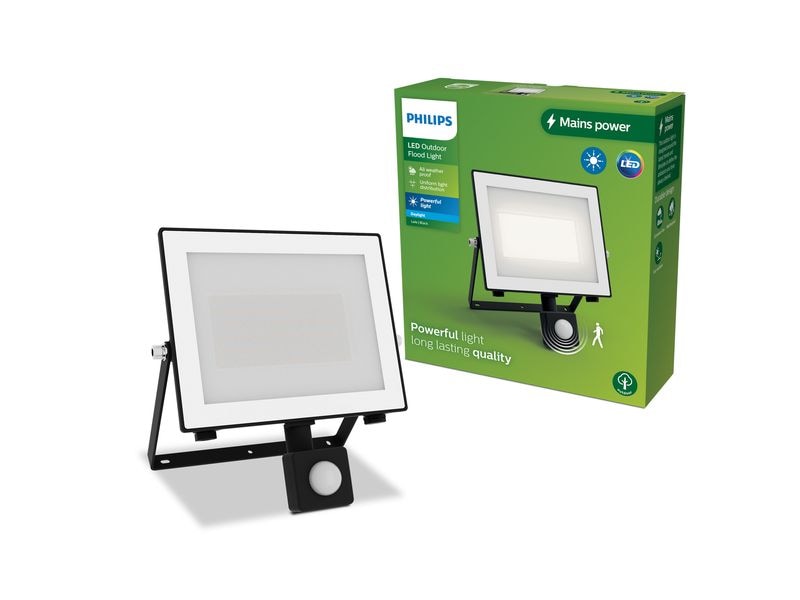 Philips Lois Flutlicht 50W 5000K IR IP65 schwarz 50 W Philips 8720169365285 Aussenbeleuchtung Wandbeleuchtung für den Aussenbereich Nicht austauschbare(s) Leuchtmittel LED F