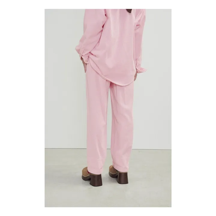 American Vintage Pantalon Velours Côtelé Padow | Rose bonbon