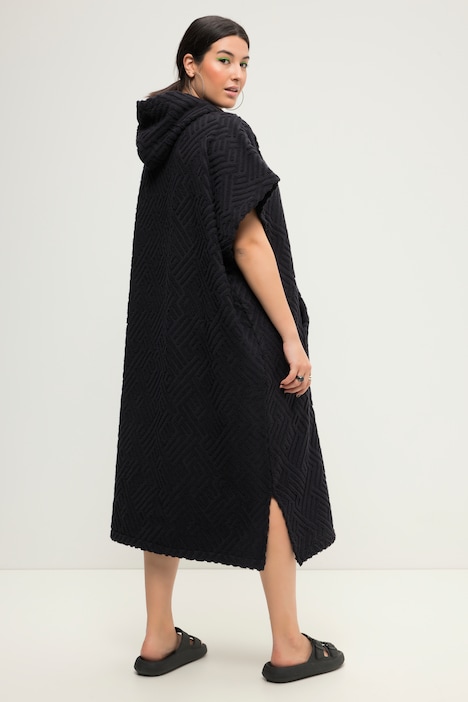 Badeponcho, Boxy Shape, Frottee, Kapuze