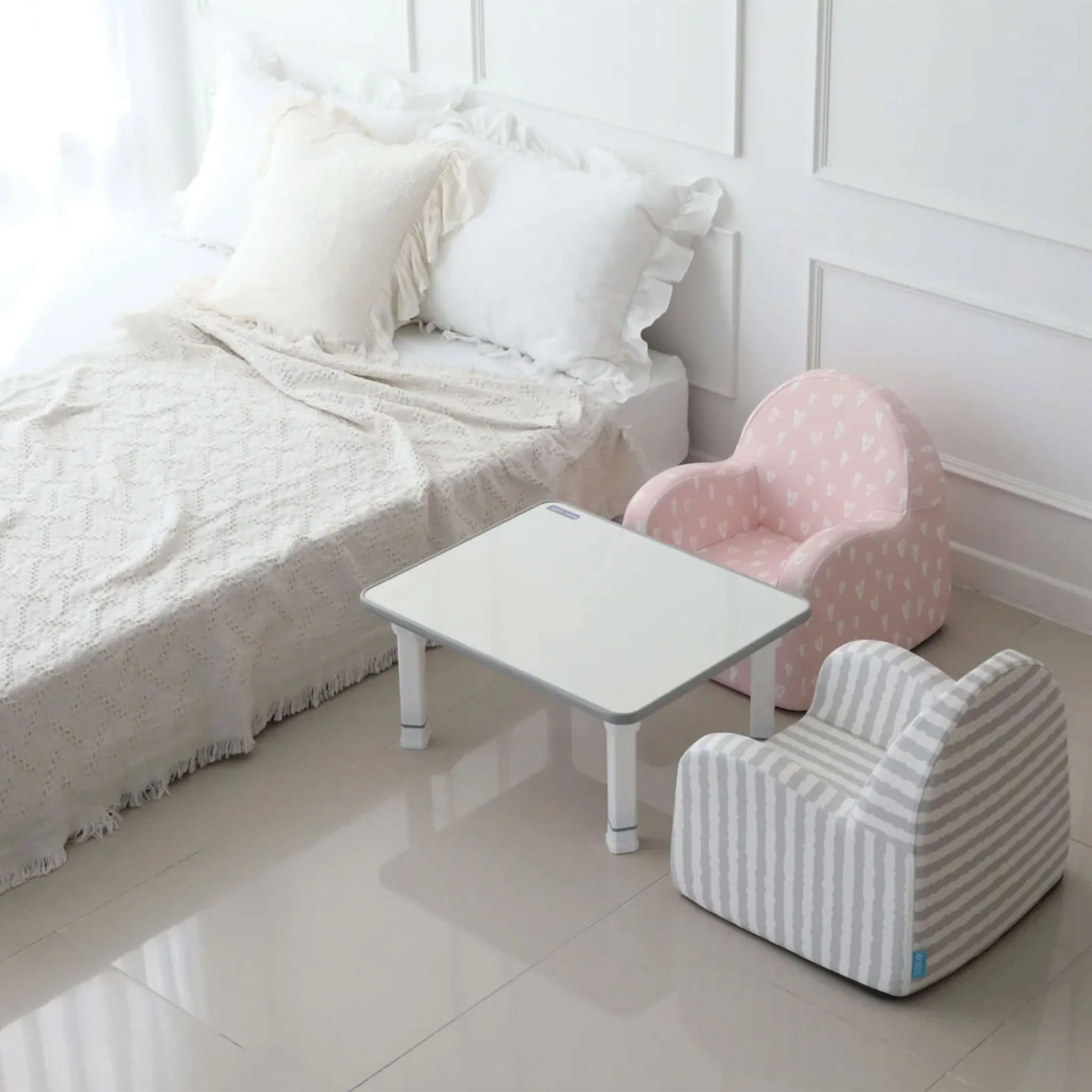Baby Care Canapé de Luxe pour Enfants en Cuir Soffkin - Rose