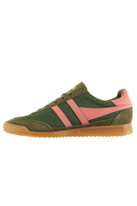 Baskets basses gola tornado military nu green/coral pink