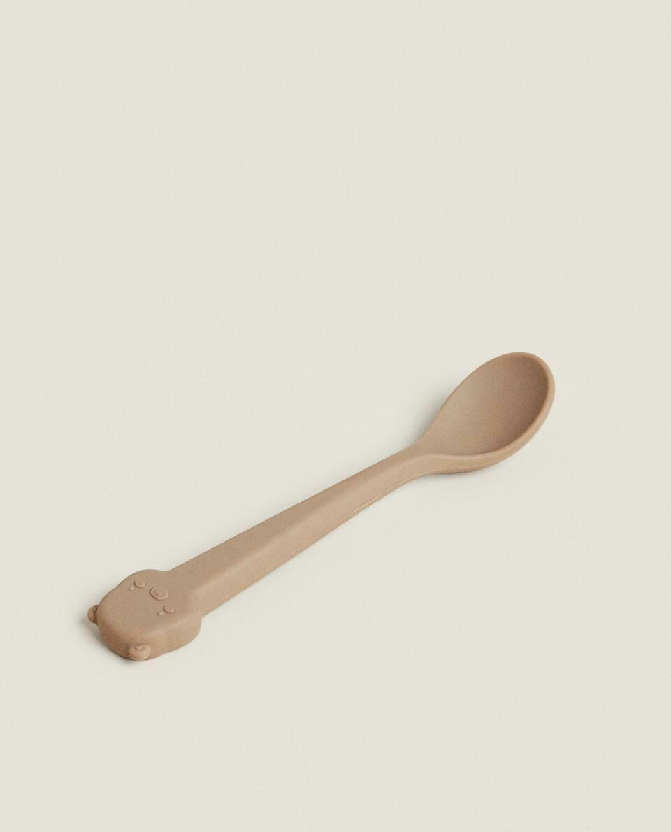COLHER DE SILICONE EM FORMATO DE URSO