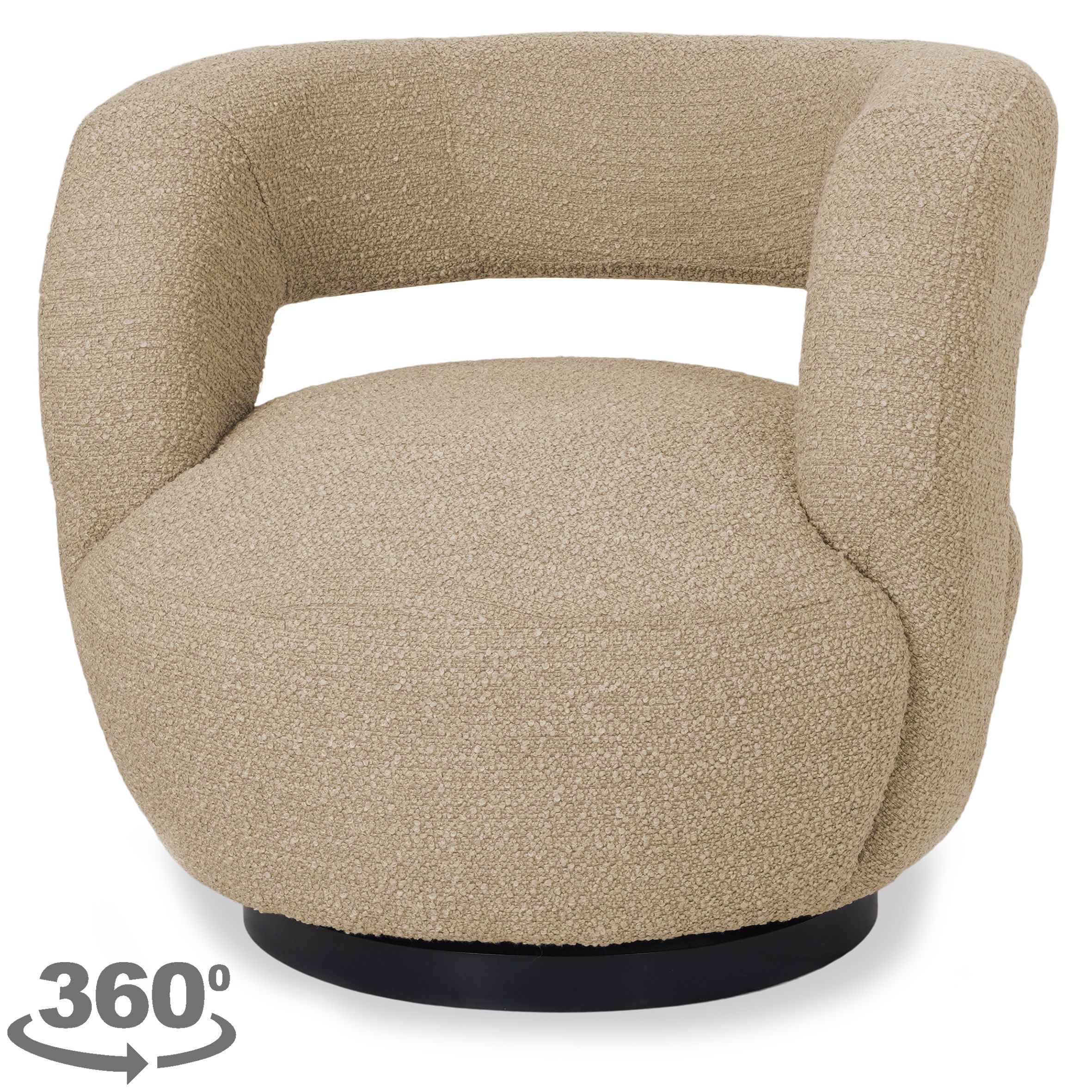 Draaifauteuil 95797 Sharon B82 x D82 x H76 cm
