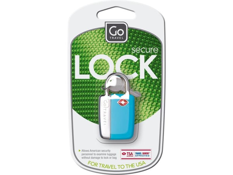 GOTravel Reiseschloss Glo Travel Sentry Schlüssel zur Sicherung von Gepäckstücken, Blau