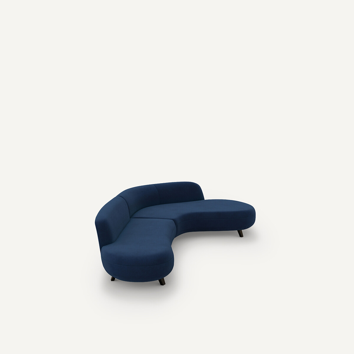 AM.PM<br>Sofá de canto em veludo, design Rosebury E.Gallina