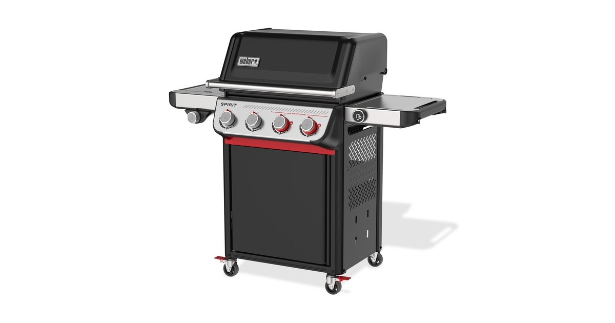 WeberSpirit EP-435 gasbarbecue  (Zwart, 4 branders met extra zijbrander)