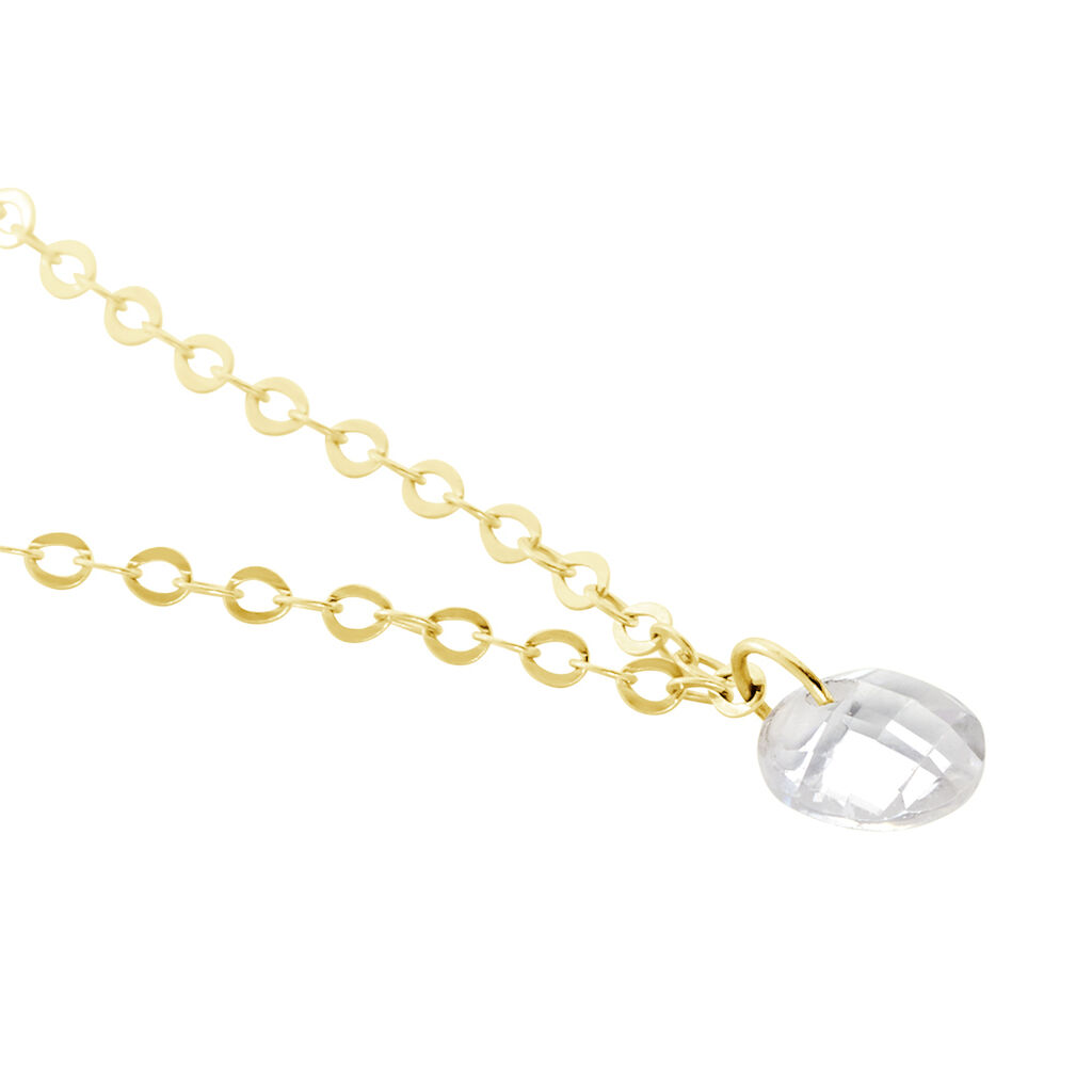 Collier Or Jaune Emilee Oxyde De Zirconium