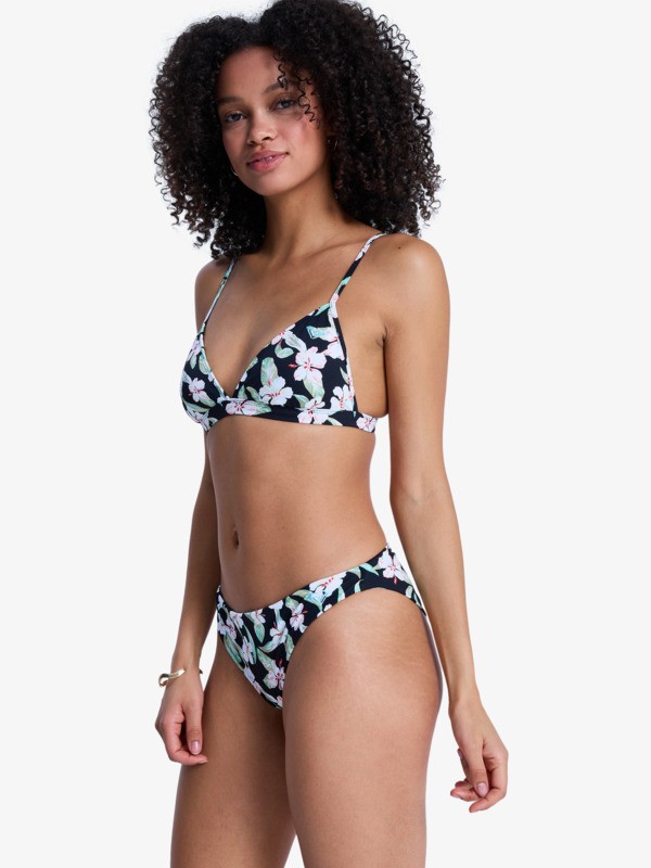 Printed Essentials Cheeky Bas de bikini culotte brésilienne Noir Femme