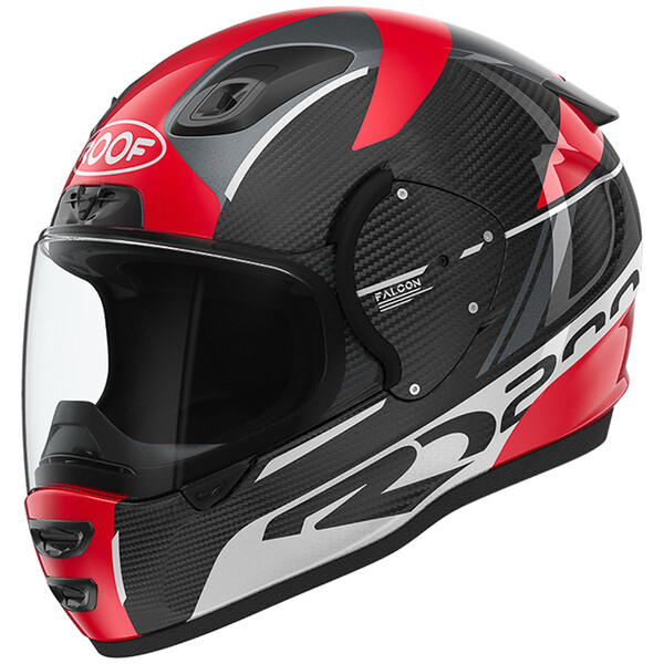 Roof - Casque RO200 Carbon Falcon Noir / Rouge / Blanc