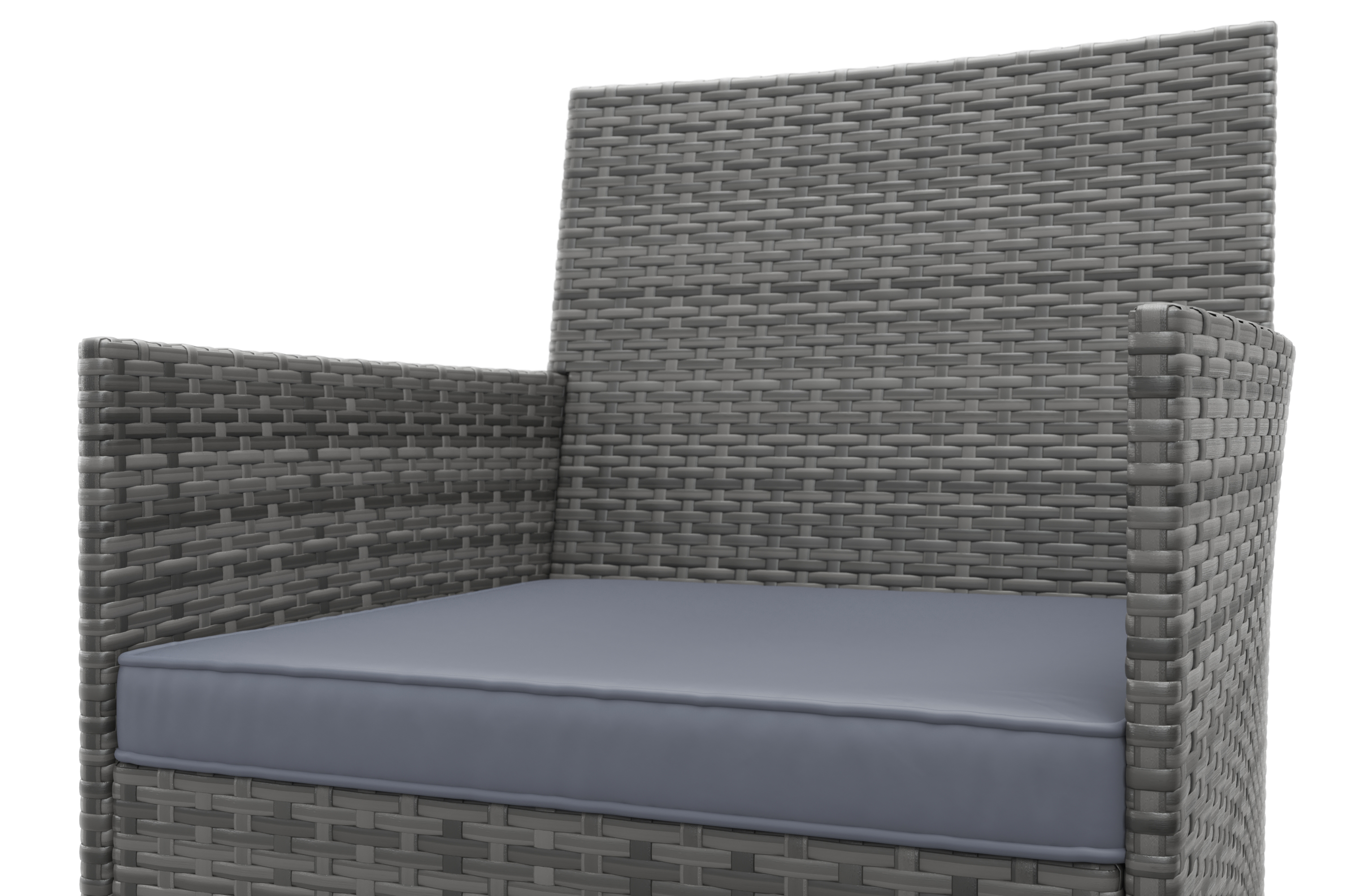 Gartenset Rattan MALIA grau/anthrazit