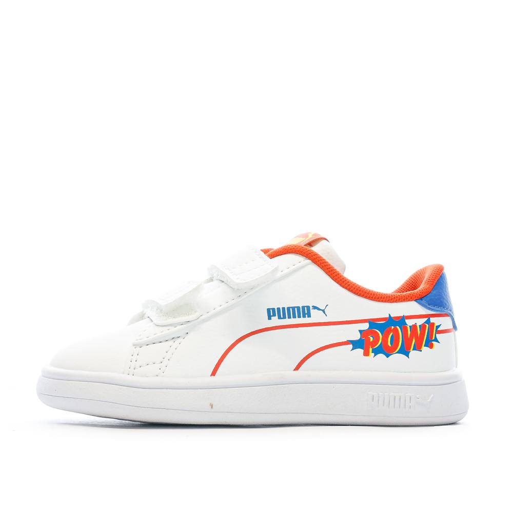 Puma Baskets Blanche/Bleu/Rouge Garçon Puma Iinf Smash Comics