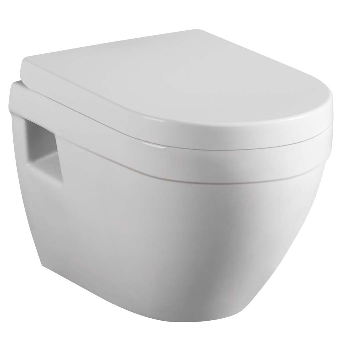 Eastbrook Dura hangende toiletpot met vortex spoeling wit glans