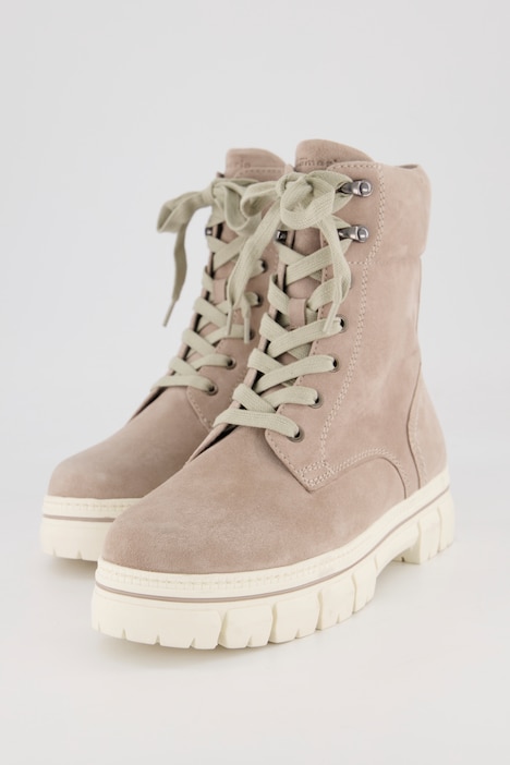 Leder-Boots, Jana Shoes, Schnürung, Weite H