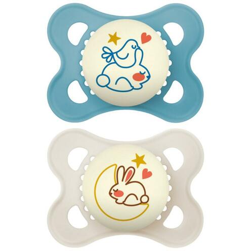 Lot de 2 sucettes Original 2-6 mois Planet Love Night - Coloris aléatoire - MAM