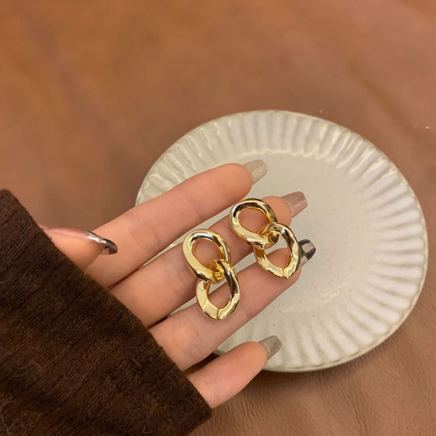 Korrs - Chunky Chain Drop Oorbel / Clip-On Oorbel