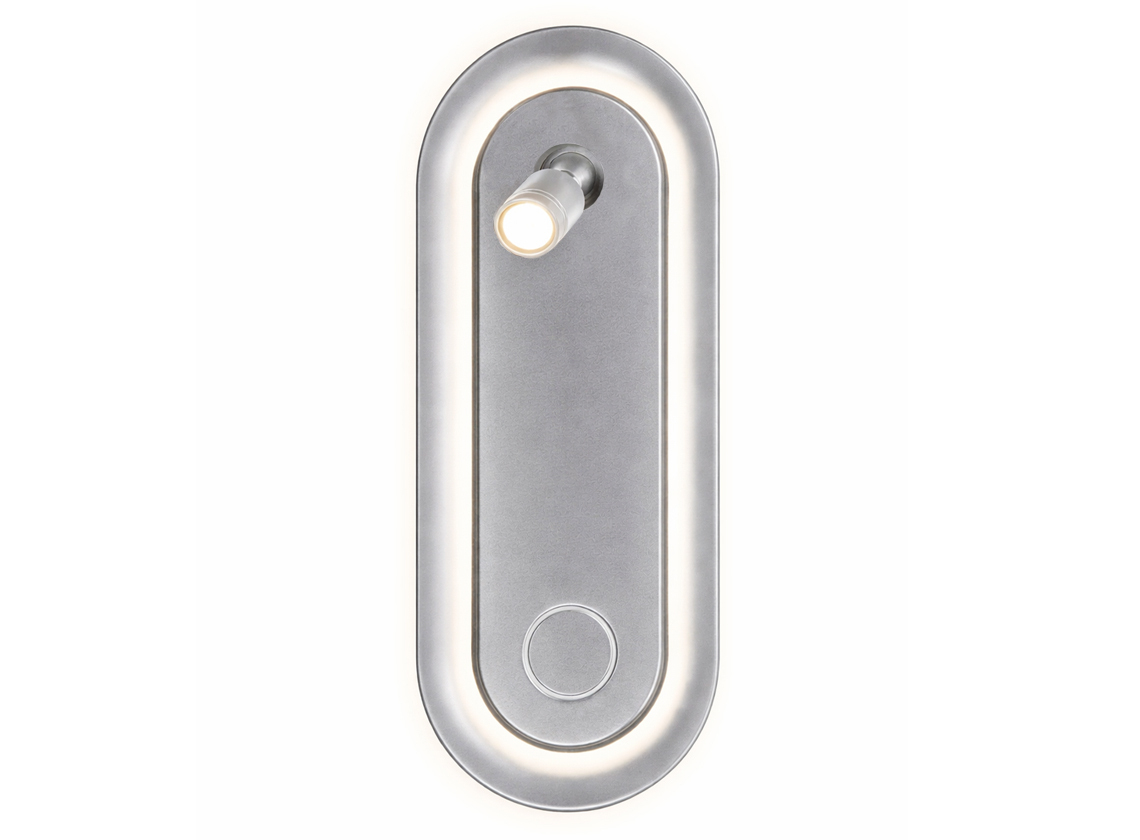 BBA Potenza inbouwleeslamp - silver