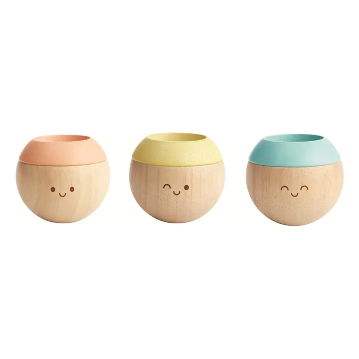 Plan Toys Têtes sensorielles pastel - Set de 3