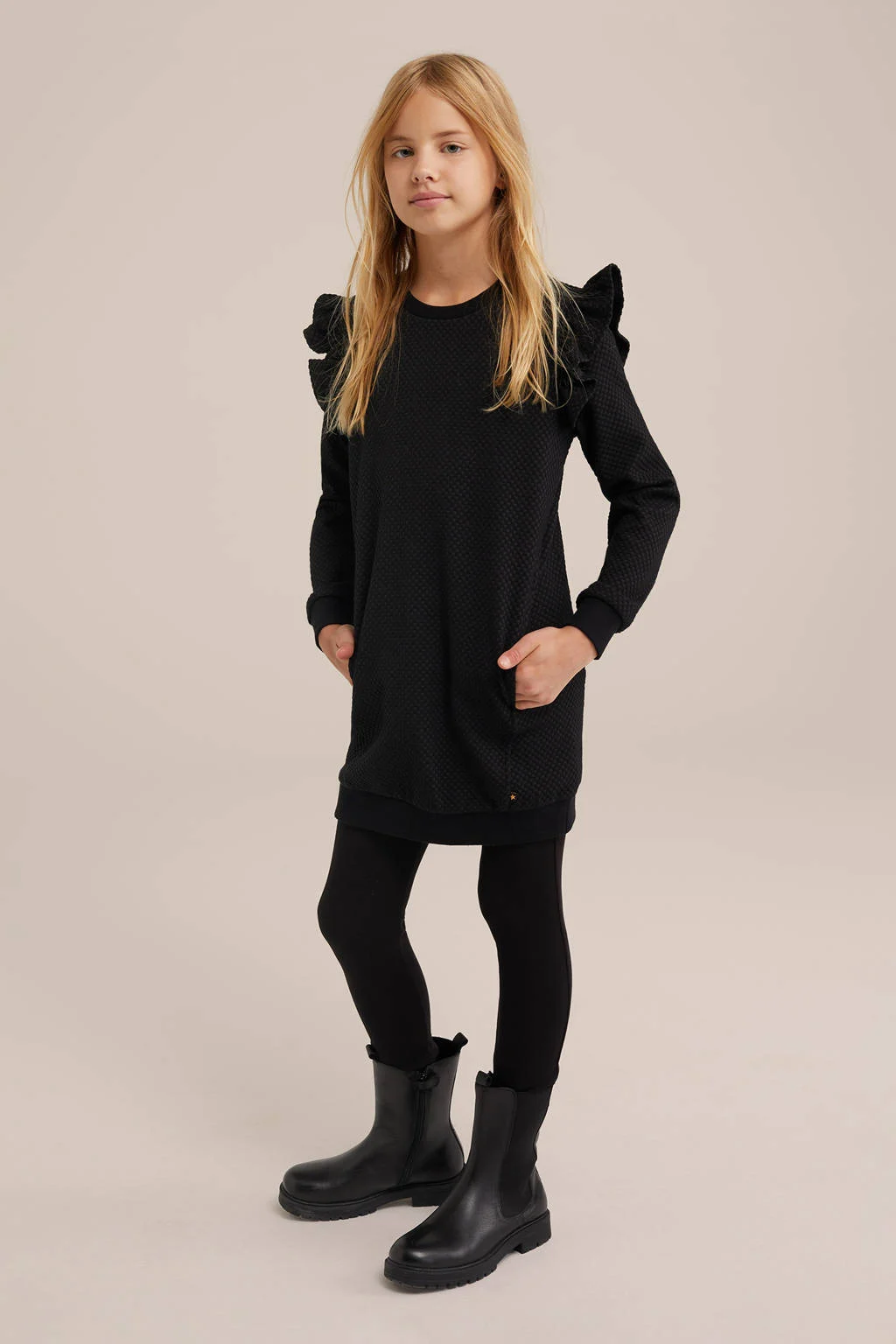 WE Fashion sweatjurk zwart