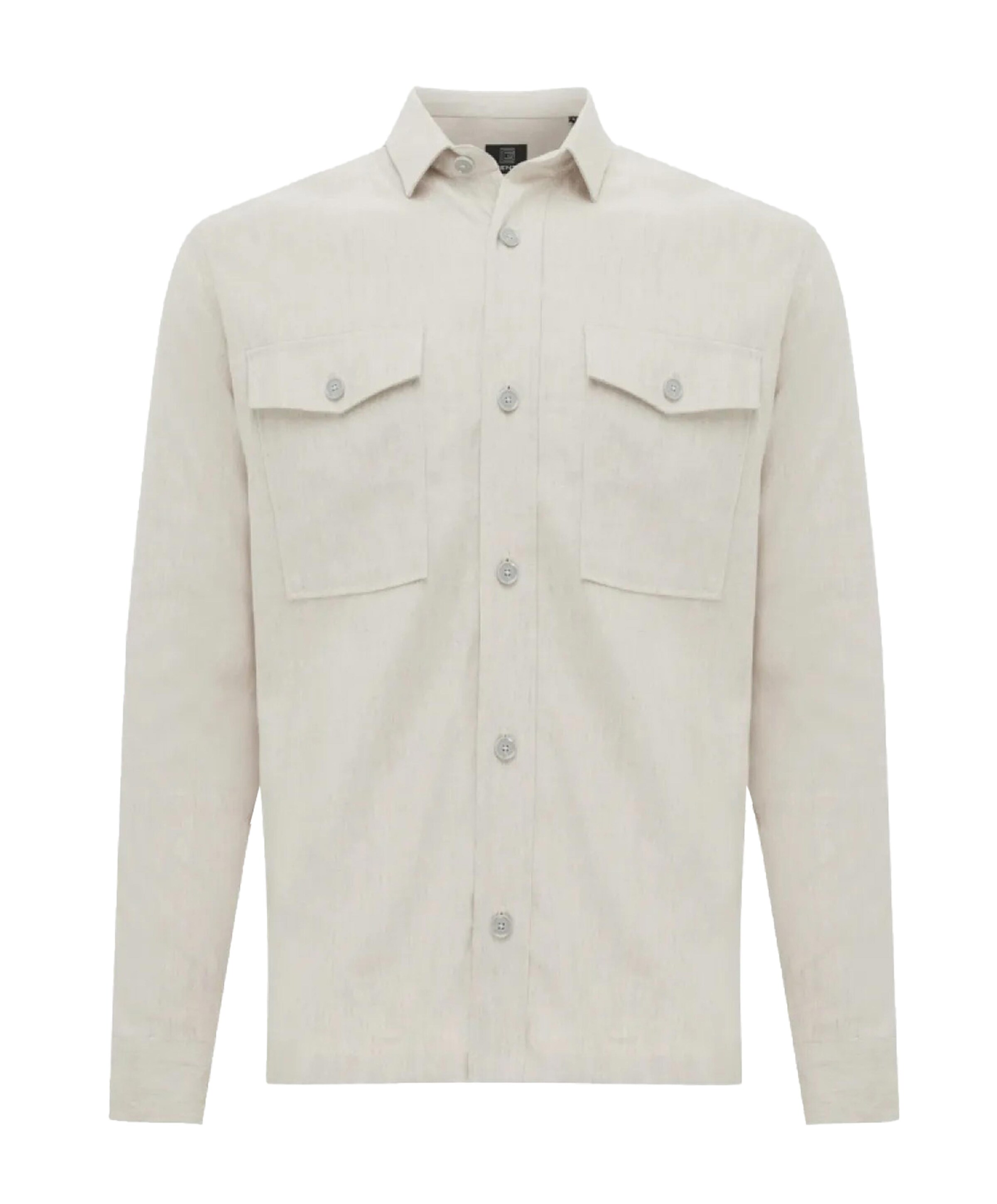 Genti Heren overhemd lange mouw beige