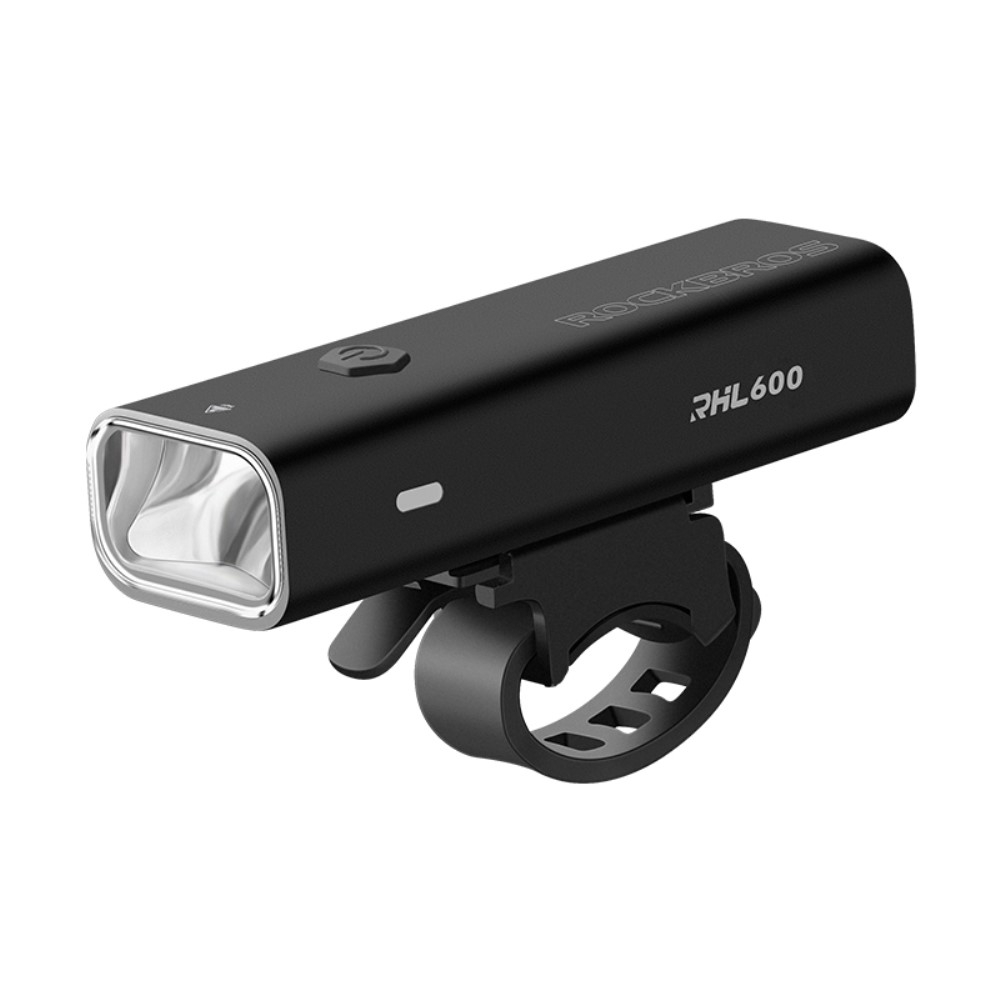 USB Velo LED Licht Fahrrad Frontlicht (600 Lumen) mit Akku Spritzwasserfest IPX6 - Schwarz