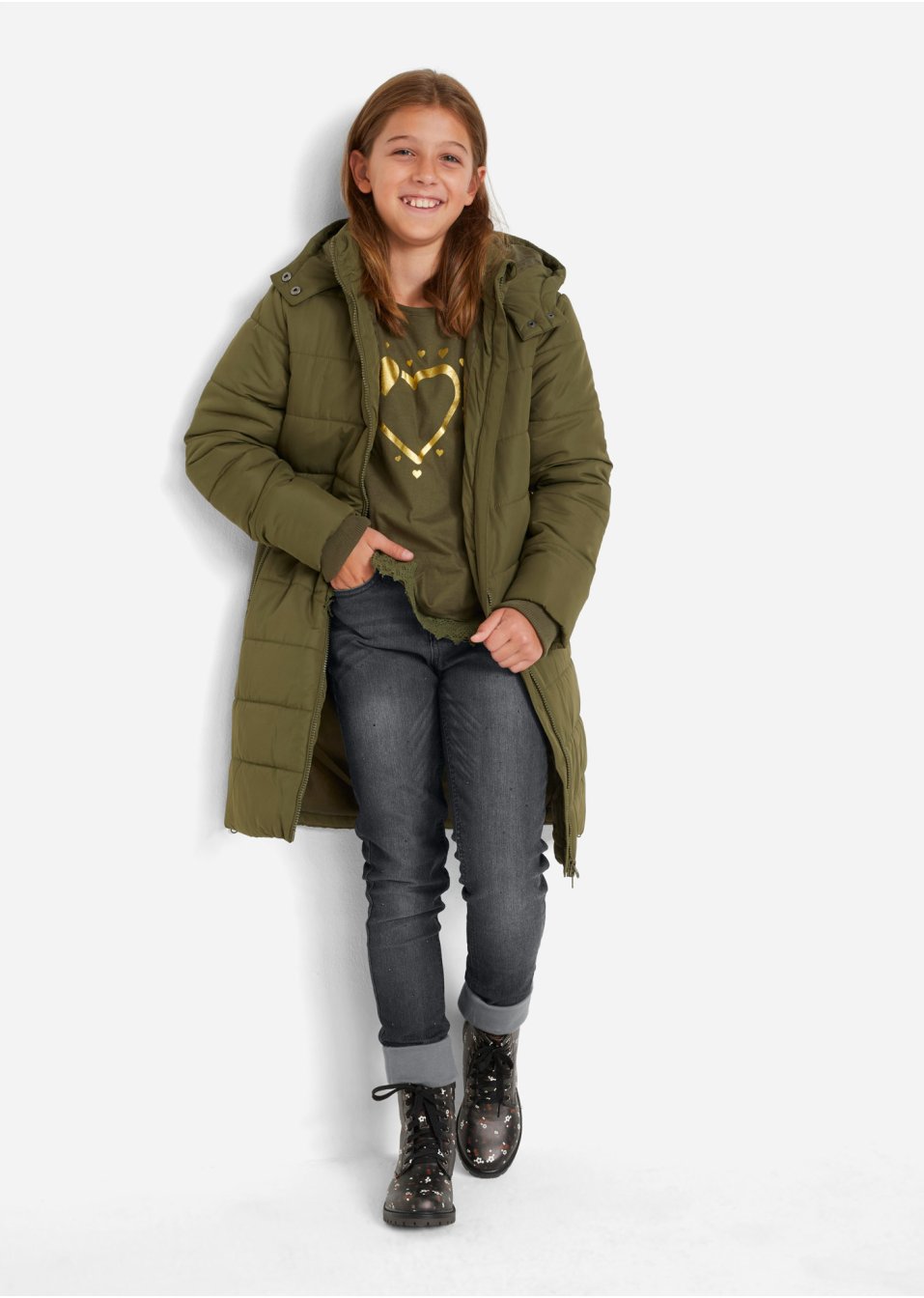 Jean thermo fille avec doublure en jersey et petites pierres