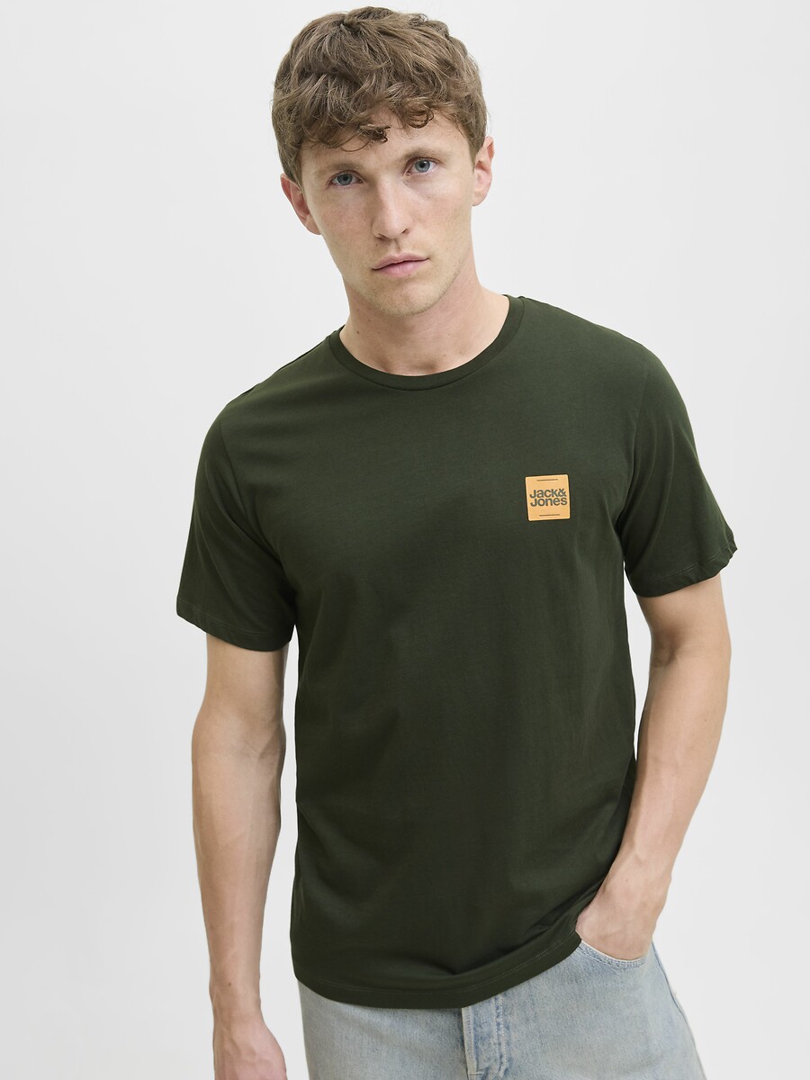 JACK & JONES<br>Camiseta de gola redonda com logotipo