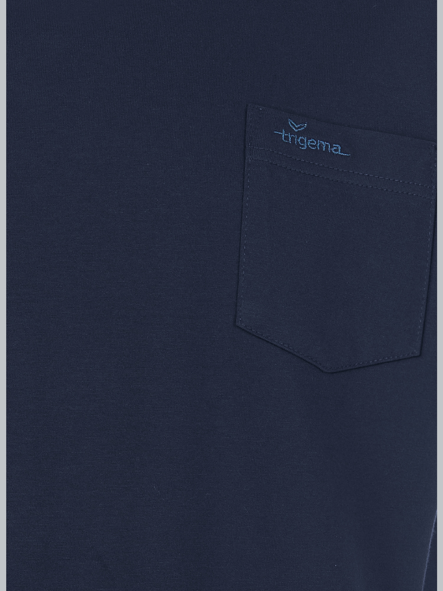 T-Shirt aus Biobaumwolle mit Brusttasche Navy-C2C