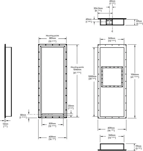 Amina ALF100 SM Caissons de basses encastrables