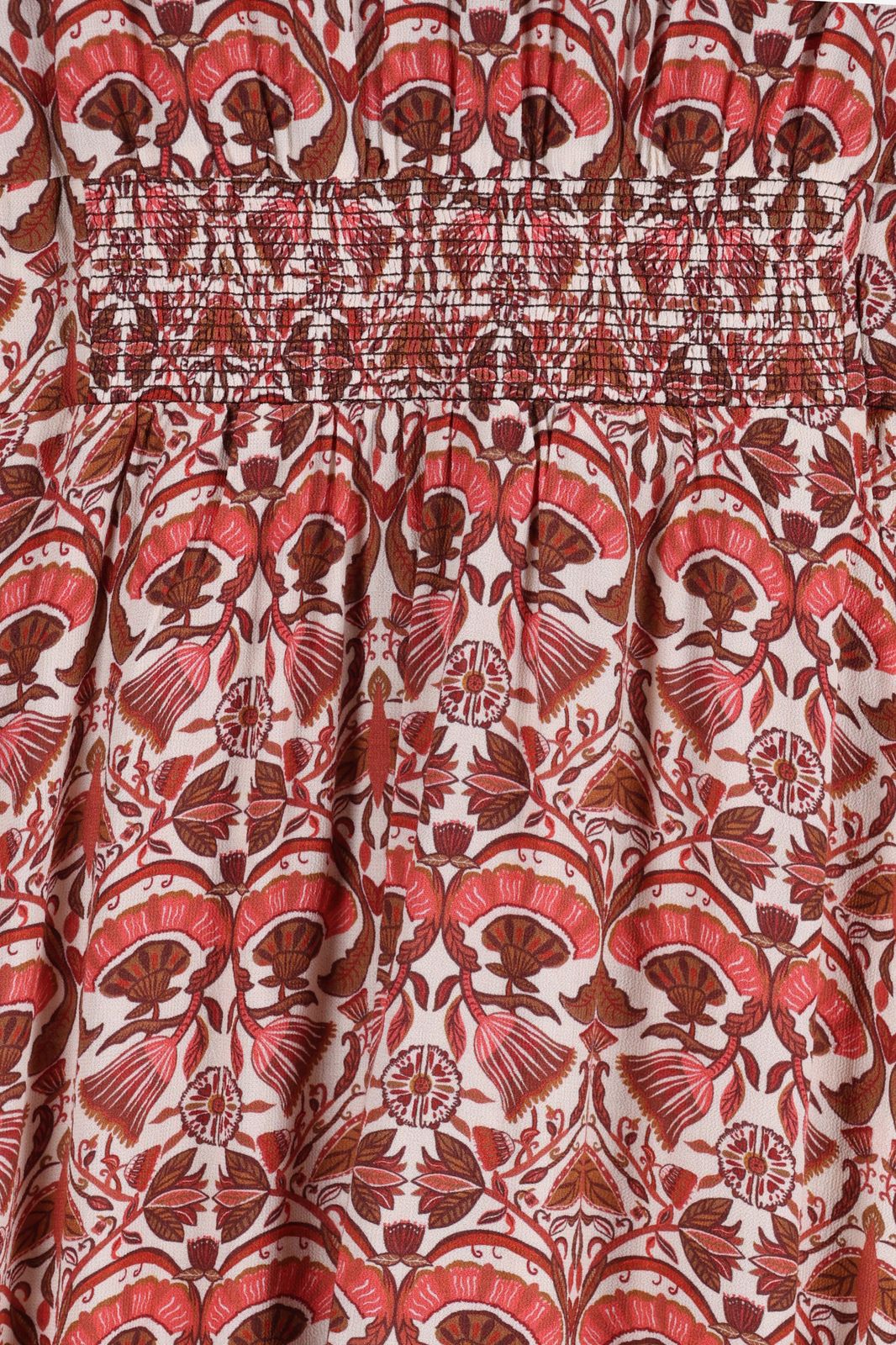 Rode maxi jurk met bloemenprint