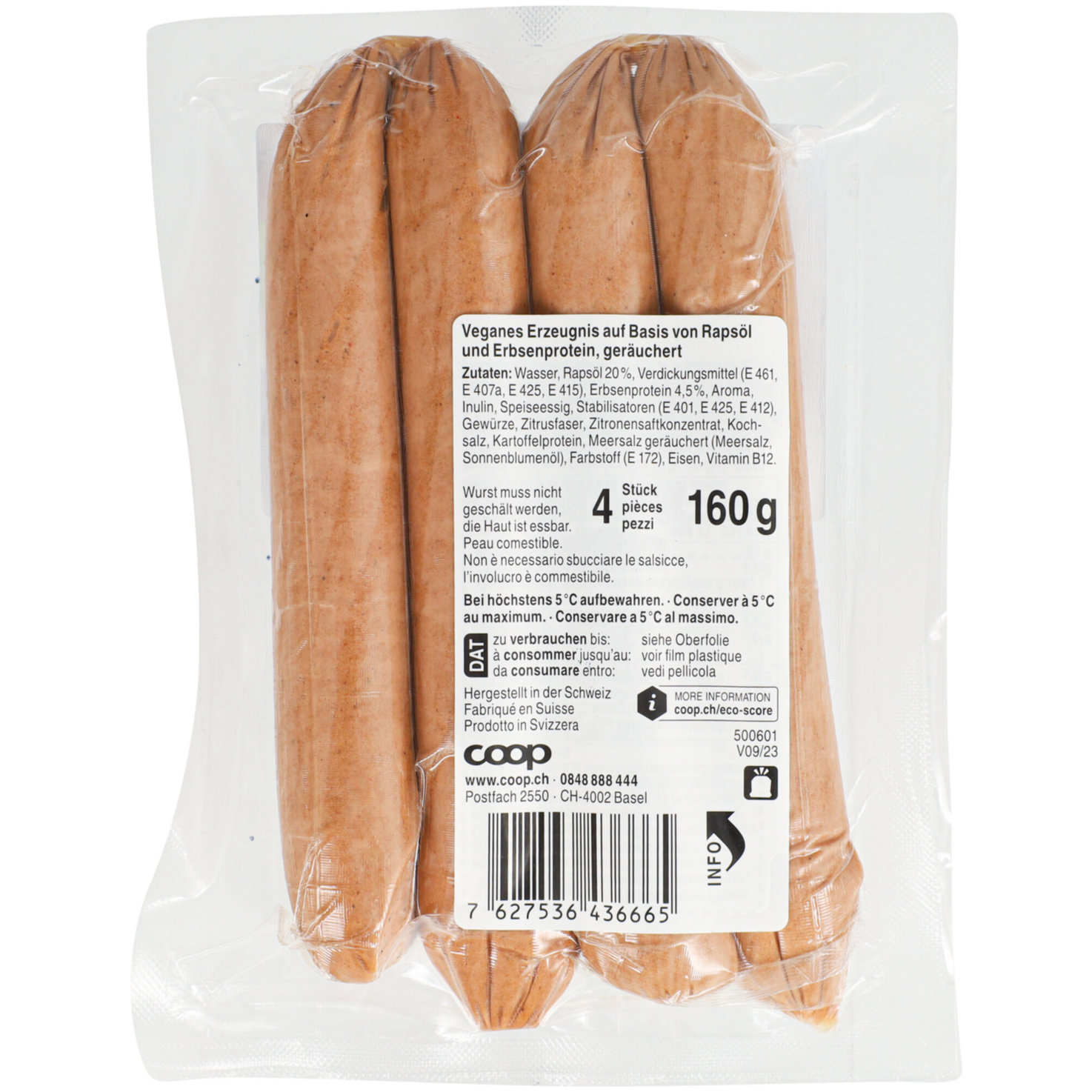 Betty Bossi Plant Kitchen vegane Alternative zu Hot Dog Würstli -