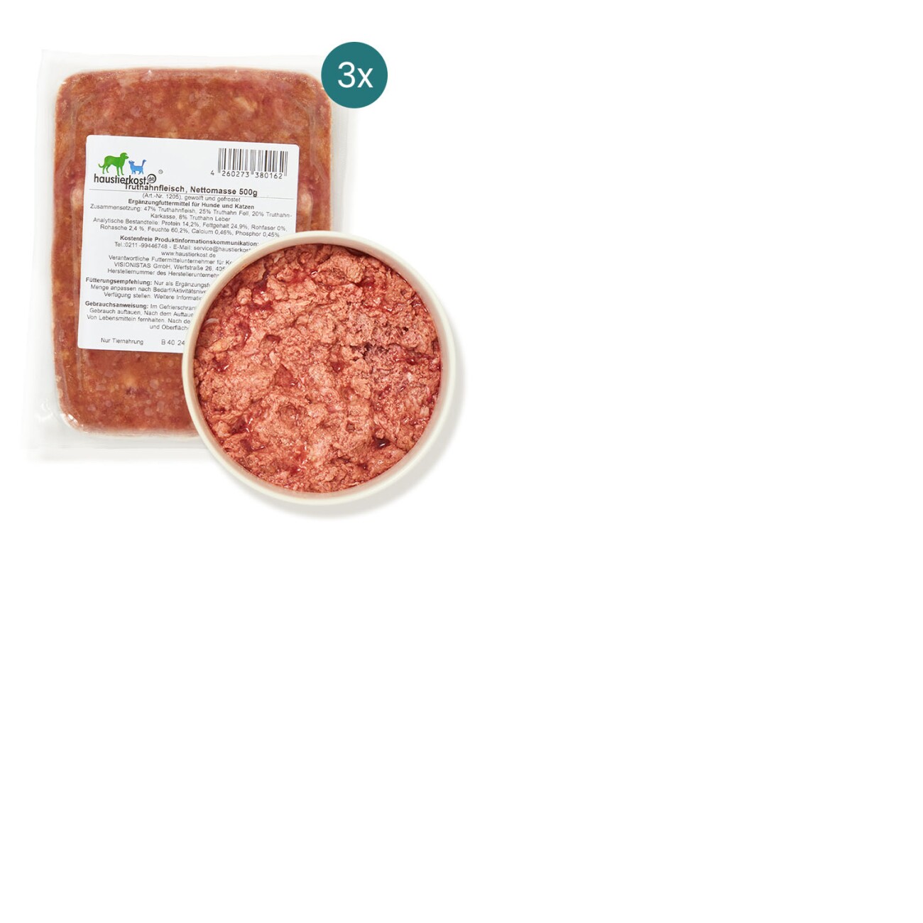 haustierkost.de Hund Welpe Frostfutter Menü 15 kg