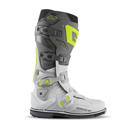 Bottes cross Gaerne SG22 ANTHRACITE/WHITE/GREY 2025 - Gris / Blanc
