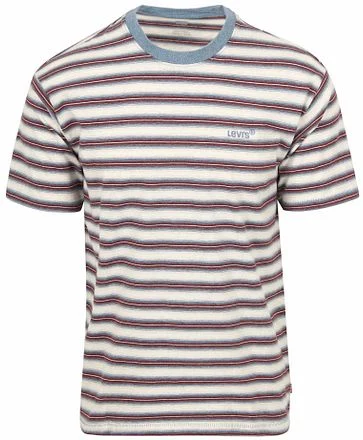 Levi's T-Shirt Red Vintage Stripe Porridge A0637-0138 kopen