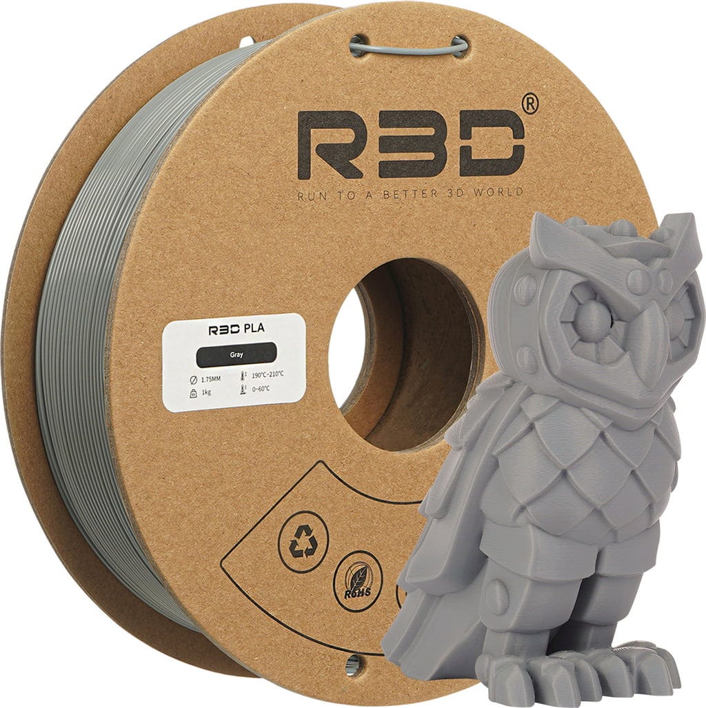 R3D  PLA Grey, 1.75 mm / 1000 g    Günstiges PLA-Filament in Grau