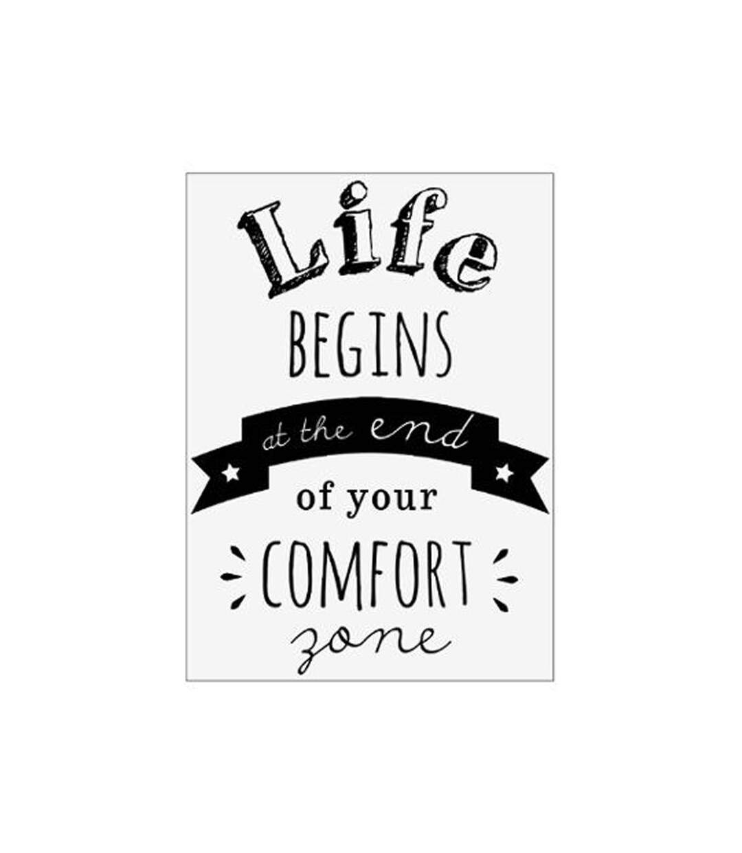 Sticker Mural Texte Life Begins 30x40cm Noir