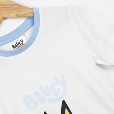 Bluey Pysjamas, Hvit/Blå