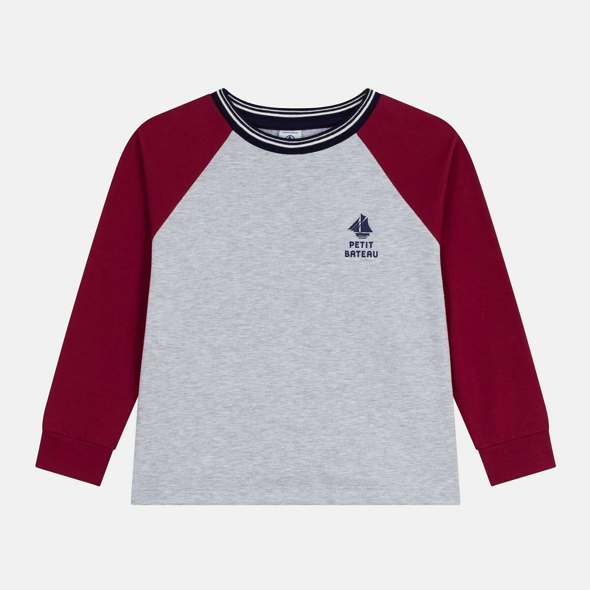 PETIT BATEAU<br>Camiseta de manga comprida em algodão