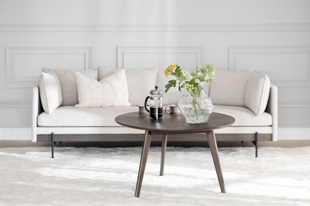 Salontafel Yumi rond Donker eiken