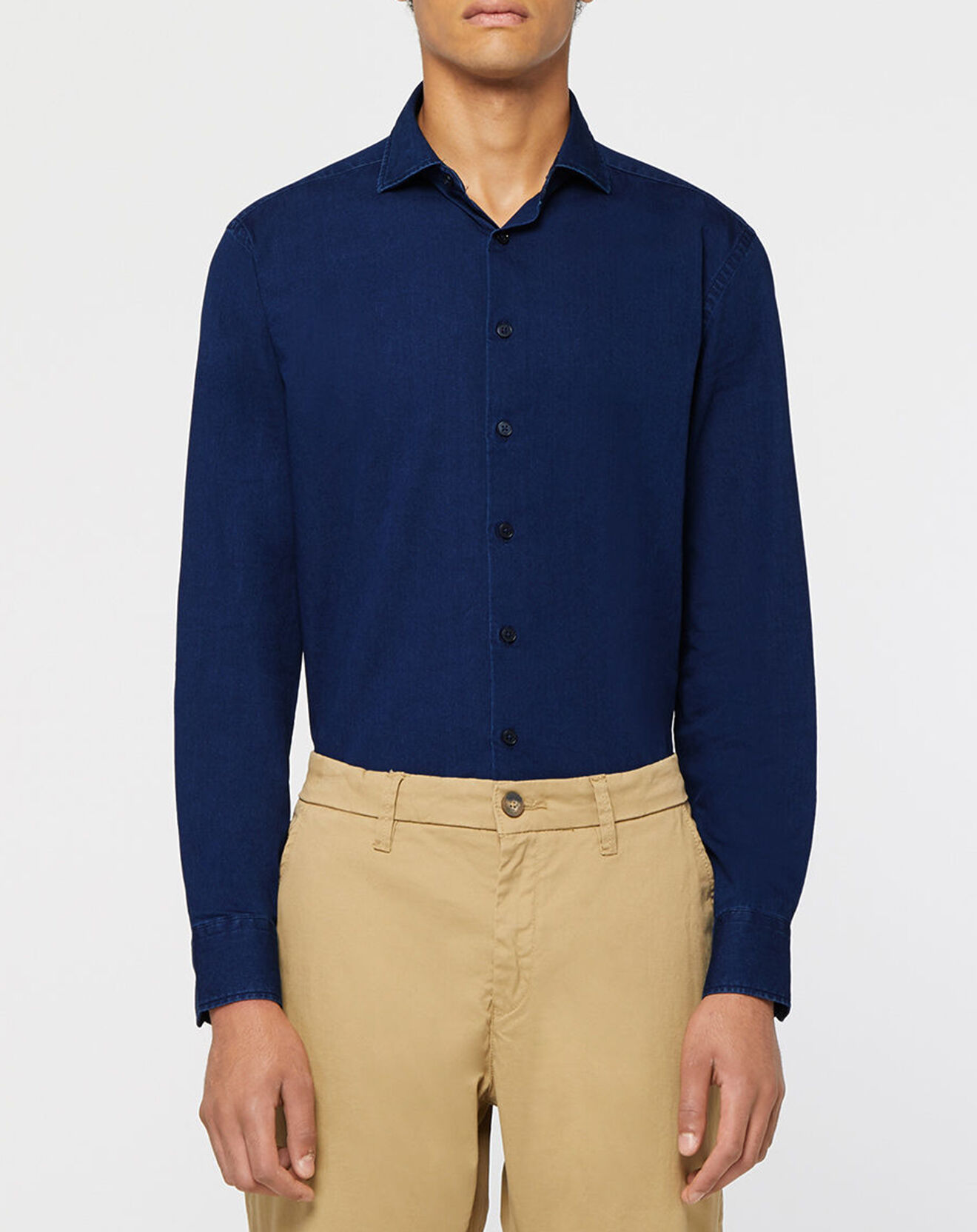 Hackett London Chemise Slim fit bleu moyen