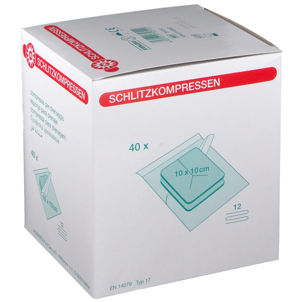 Nobamed® Schlitzkompressen 12 fach 10 x 10 cm steril