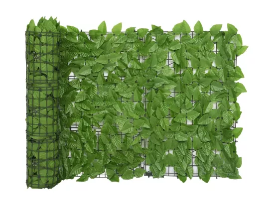 Écran de balcon avec feuilles vert 600x75 cm