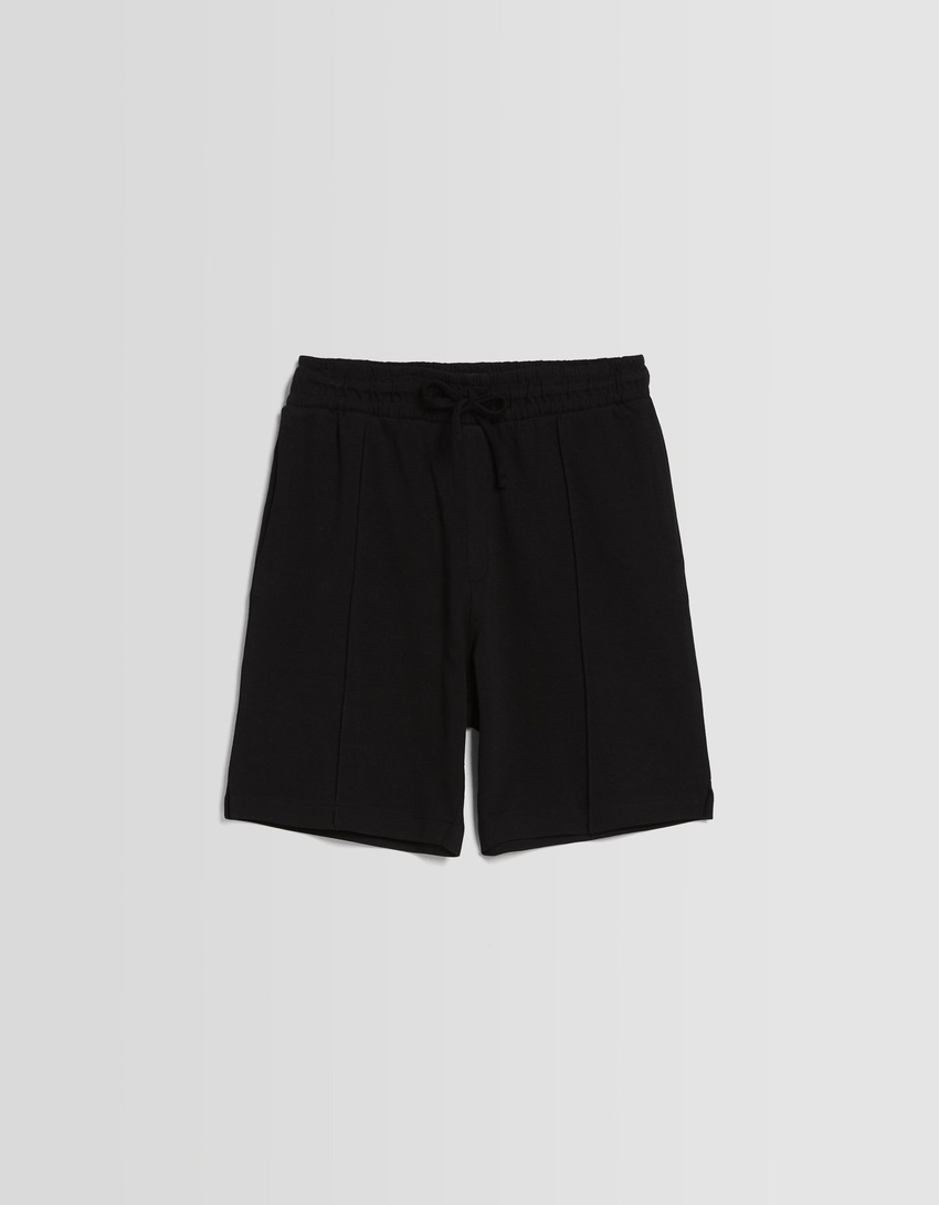 Bermuda de pelúcia Interlock