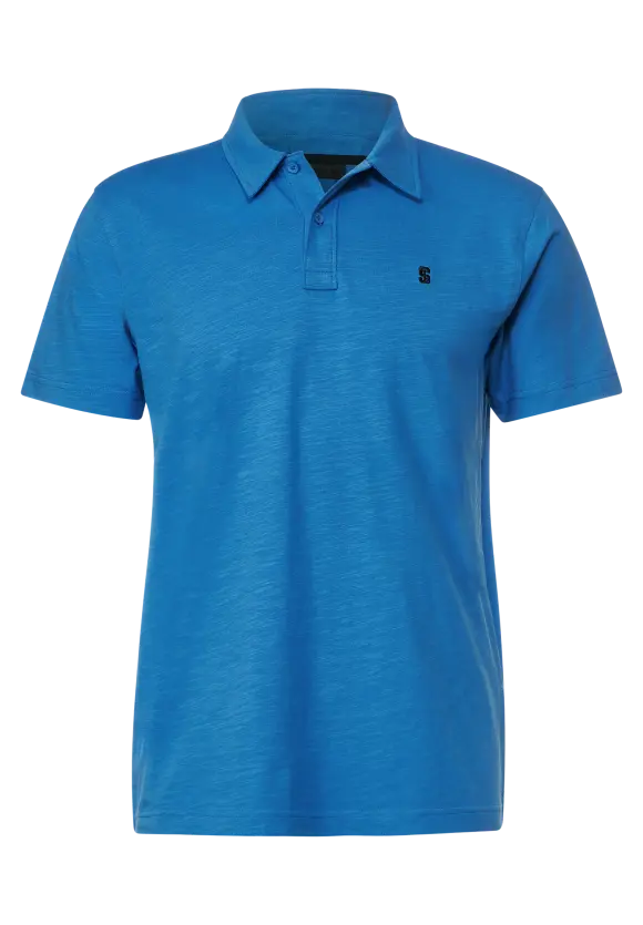 Poloshirt in Jersey Slub - sonic blue