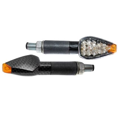 Clignotant Ermax Mini blinkers triangulaires noir blanc orange LED (La paire) Universel
