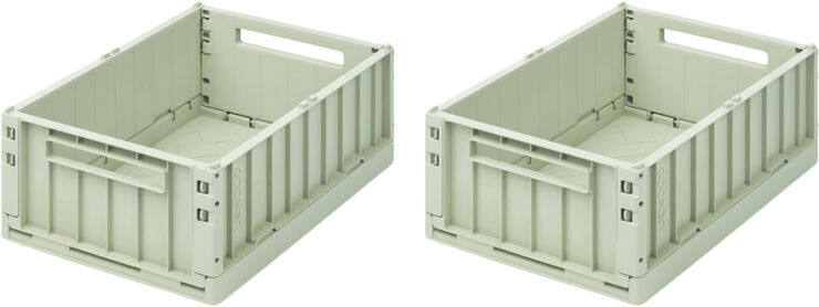Liewood Weston Storage Box M 2-pack Dusty mint